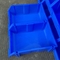 صناديق بلاستيكية قابلة للتكديس باللون الأزرق 20 كجم حاويات تخزين صواميل ومسامير